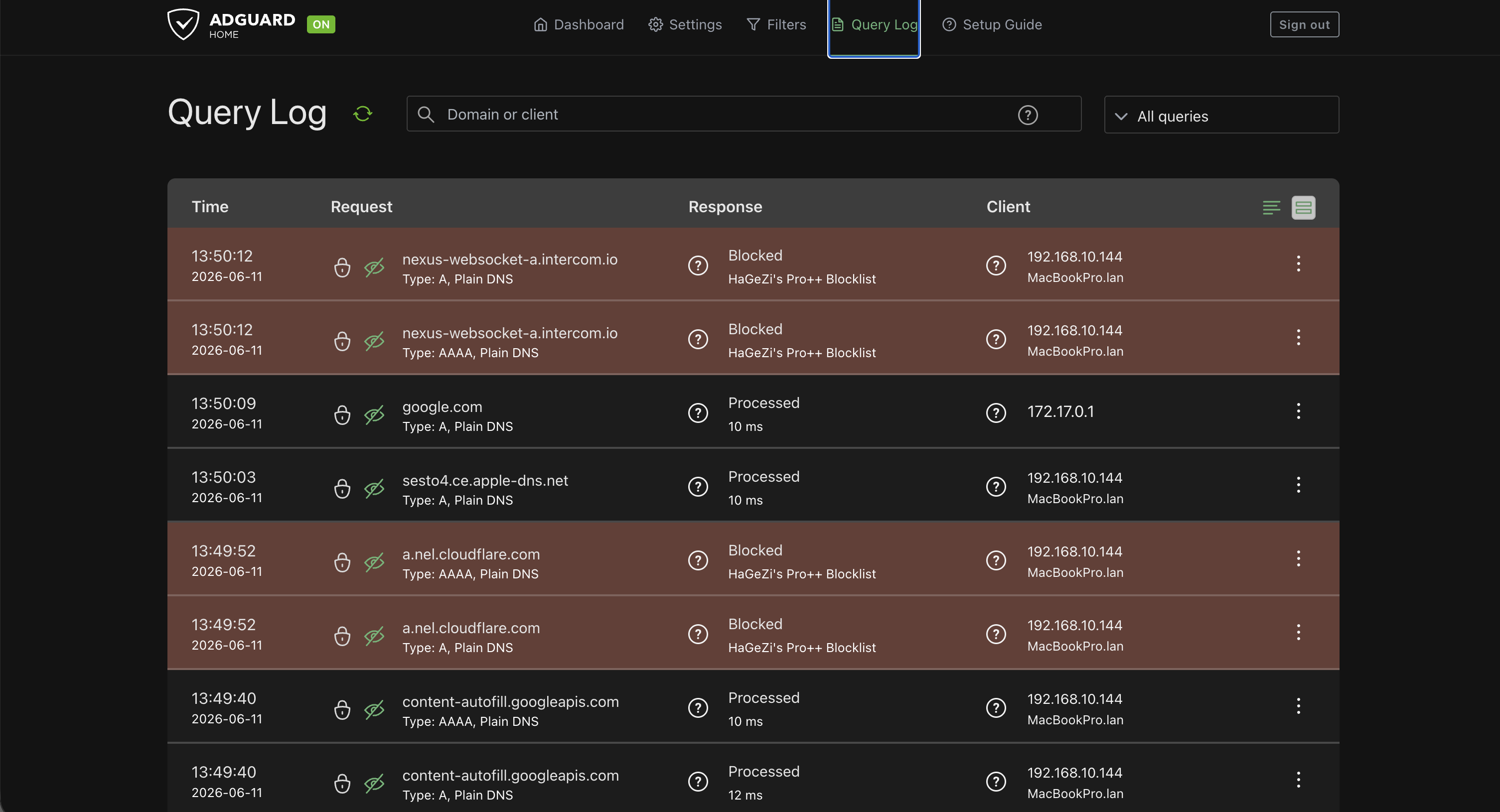 Query Log