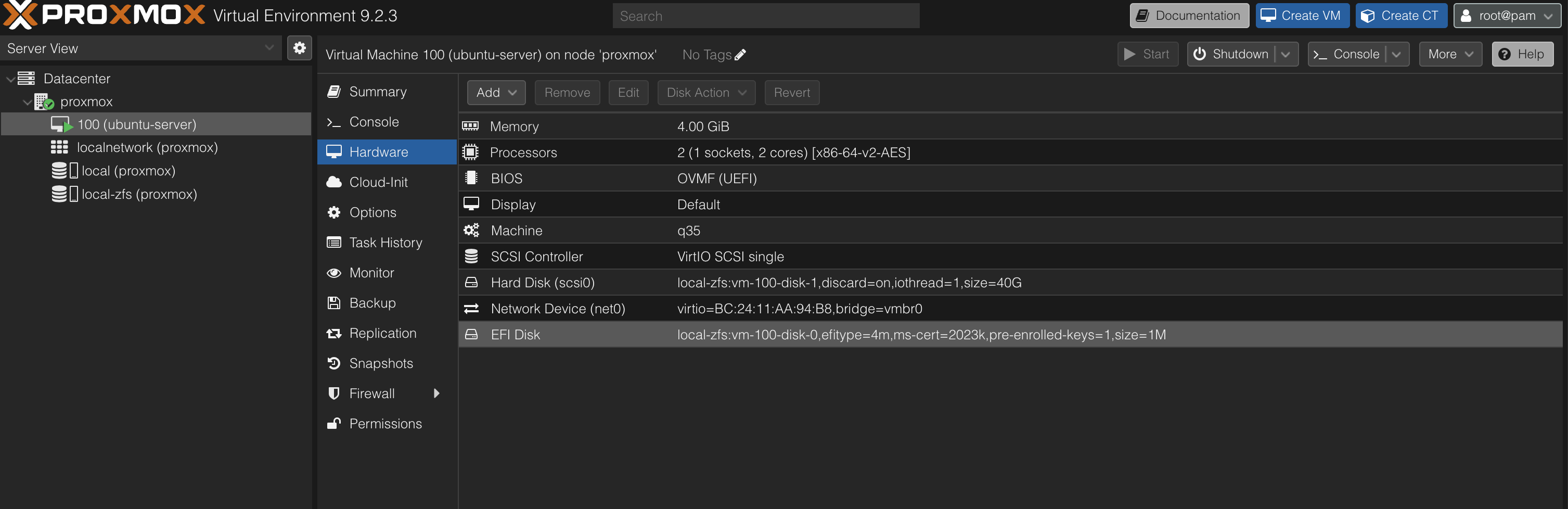 Ubuntu VM Network Device